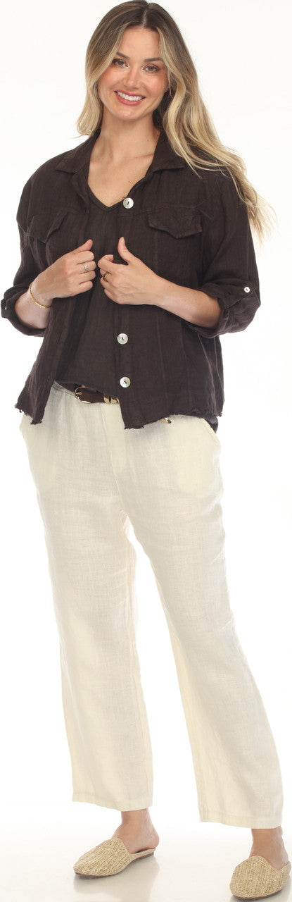 Solid Button Front Cardigan Jacket