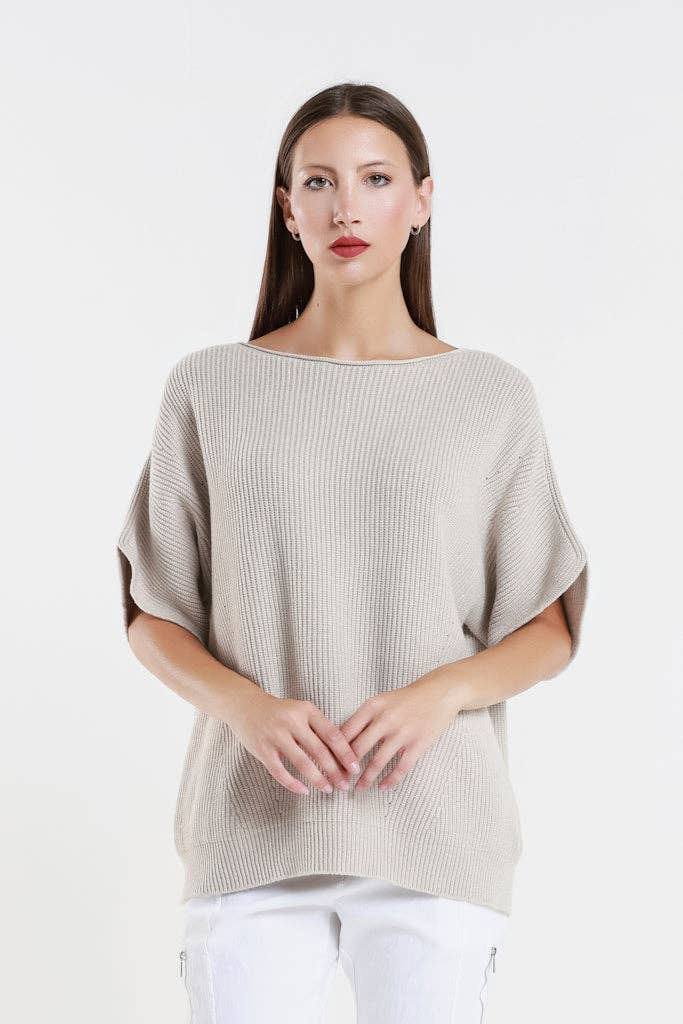 Colleen Seriously Soft SS Crew Ribbed Sweater