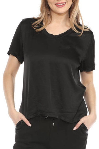 Short Sleeves Silk Top