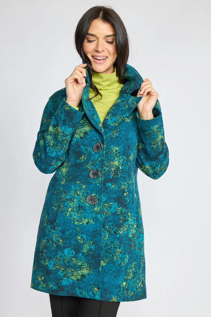 Stained Glass Floral Fleece Car Coat