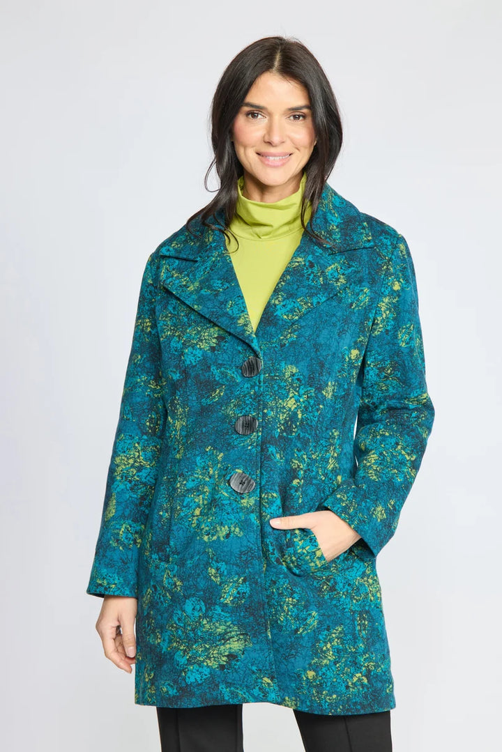 Stained Glass Floral Fleece Car Coat