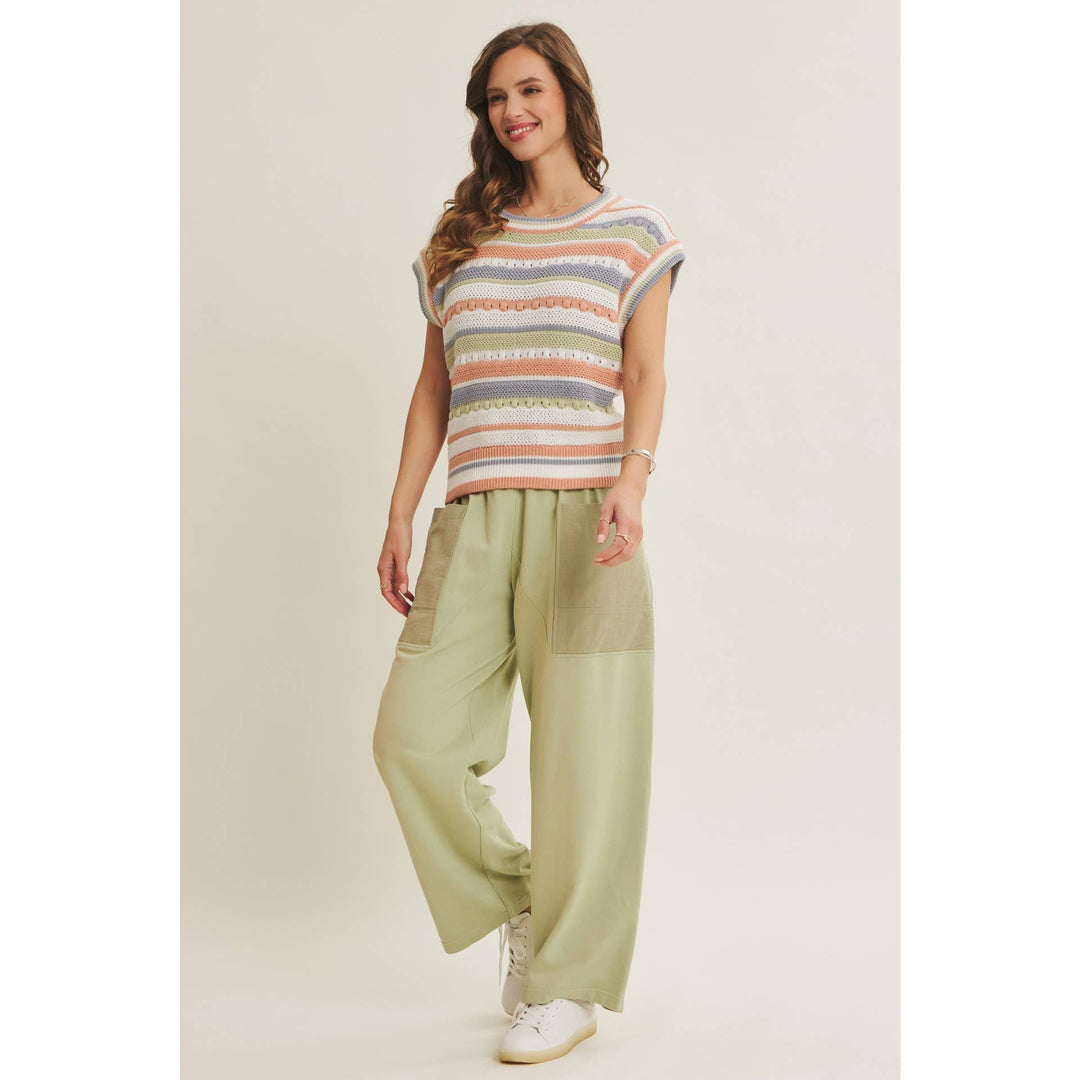 Easy Breezy Made For Laid Back Days Stripe Sweater Vest