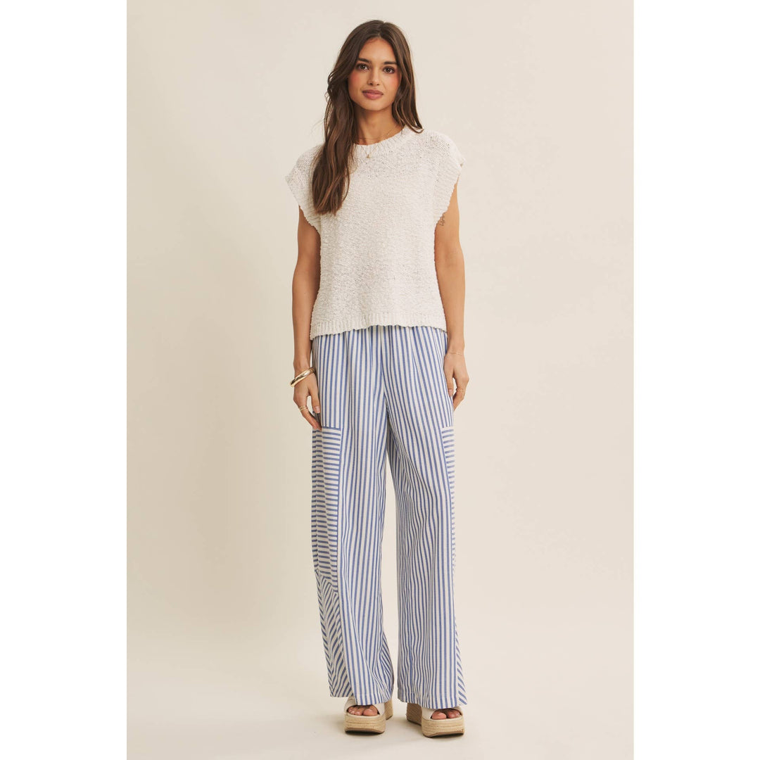 Breathable Comfort Loose Fit Textured Cotton Sweater Top