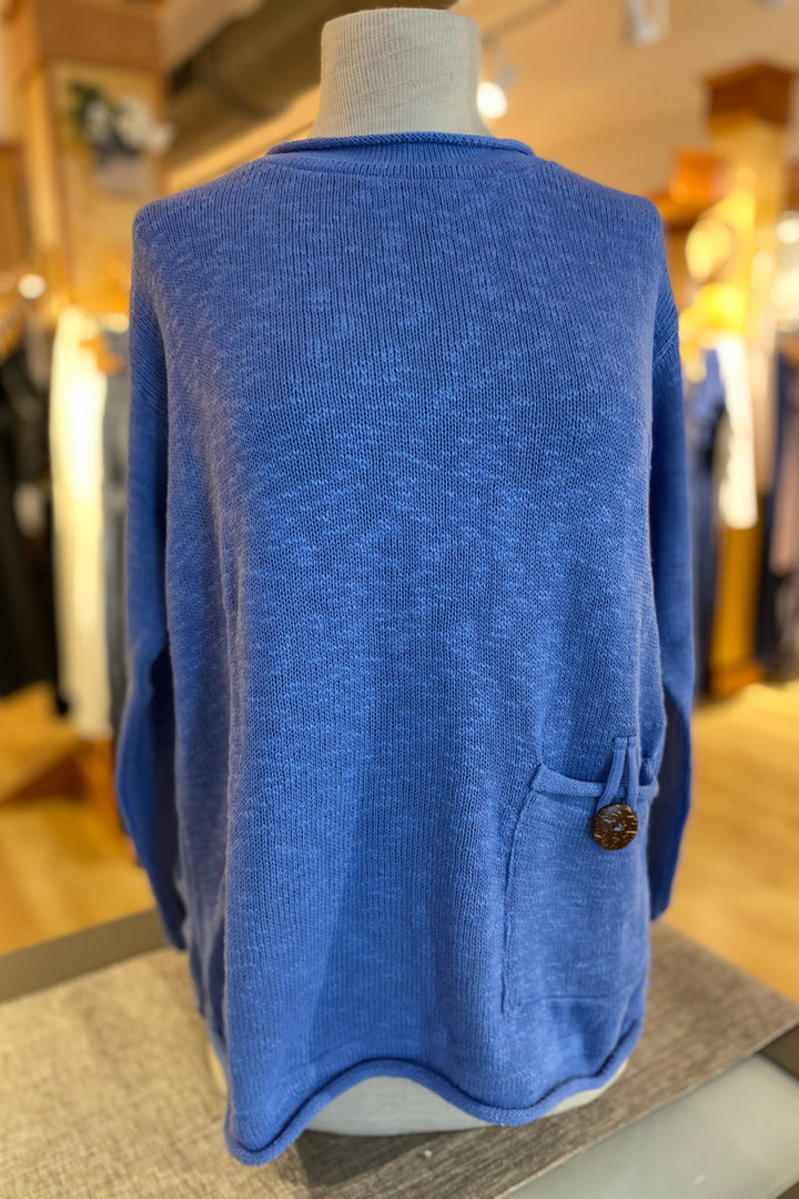 The Ultimate Cotton Sweater - Crop Pocket Roll Neck