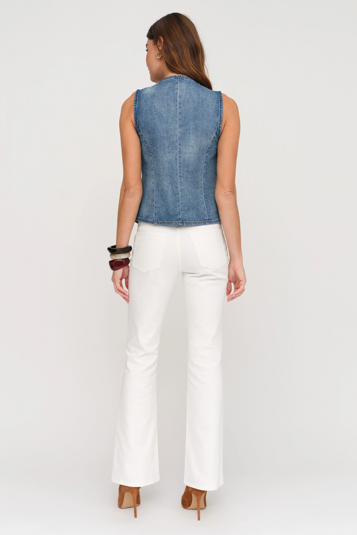 Remmington Denim Button Up Vest, Classic Vintage