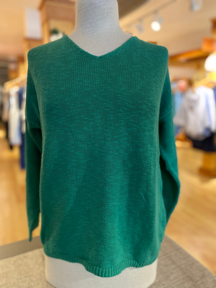 Avalin Cotton Crop V‑Neck Sweater