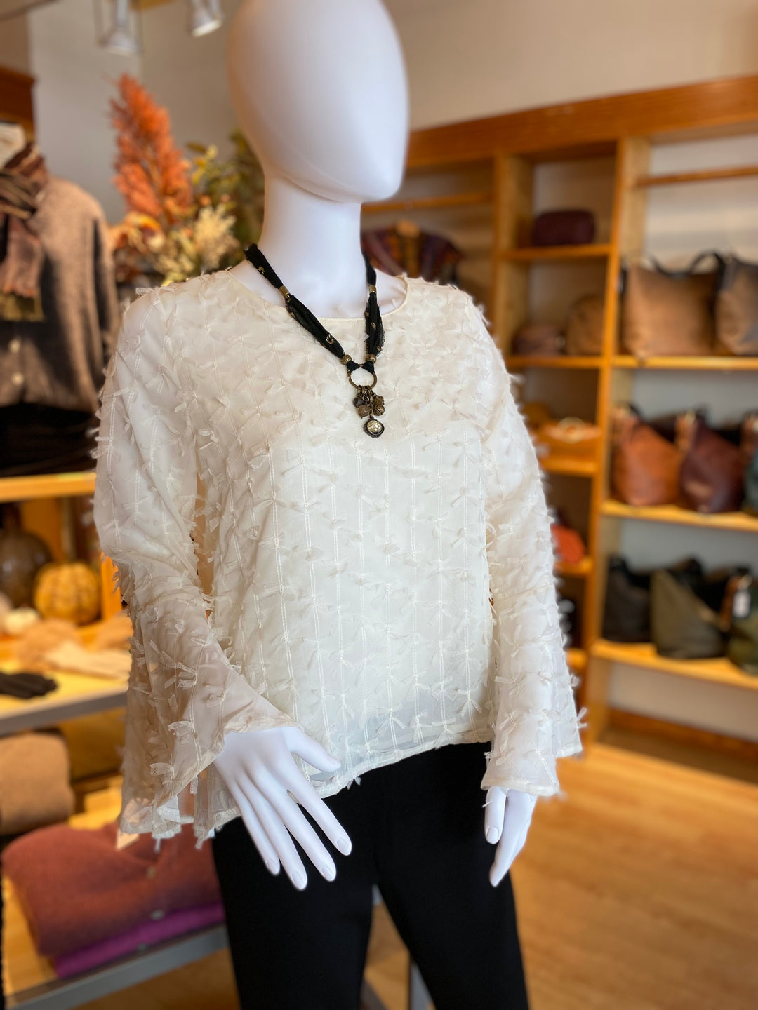 Bell Sleeve Lace Blouse