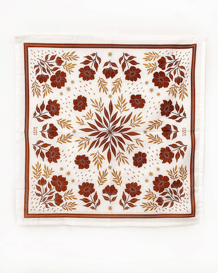 Organic Cotton Bandana Scarf - Desert Floral