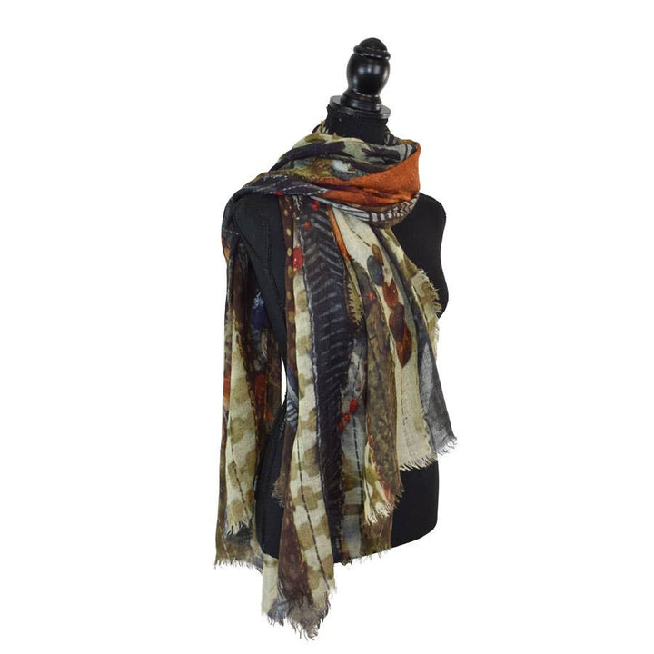 Montana Textured Autumn Collage Scarf