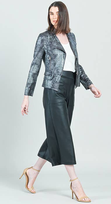 Metallic Liquid Leather Jacket