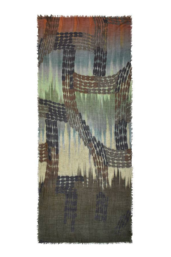 Cesario Earth Tones Wool Blend Scarf