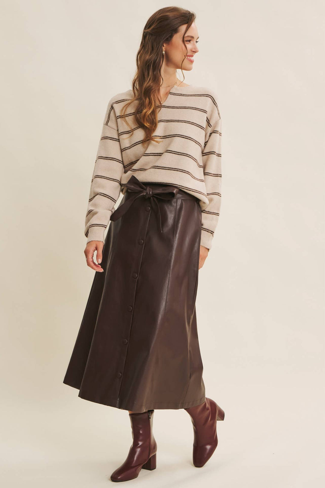 Eco-Conscious Stripe Oversized Easy Favorite Sweater Top