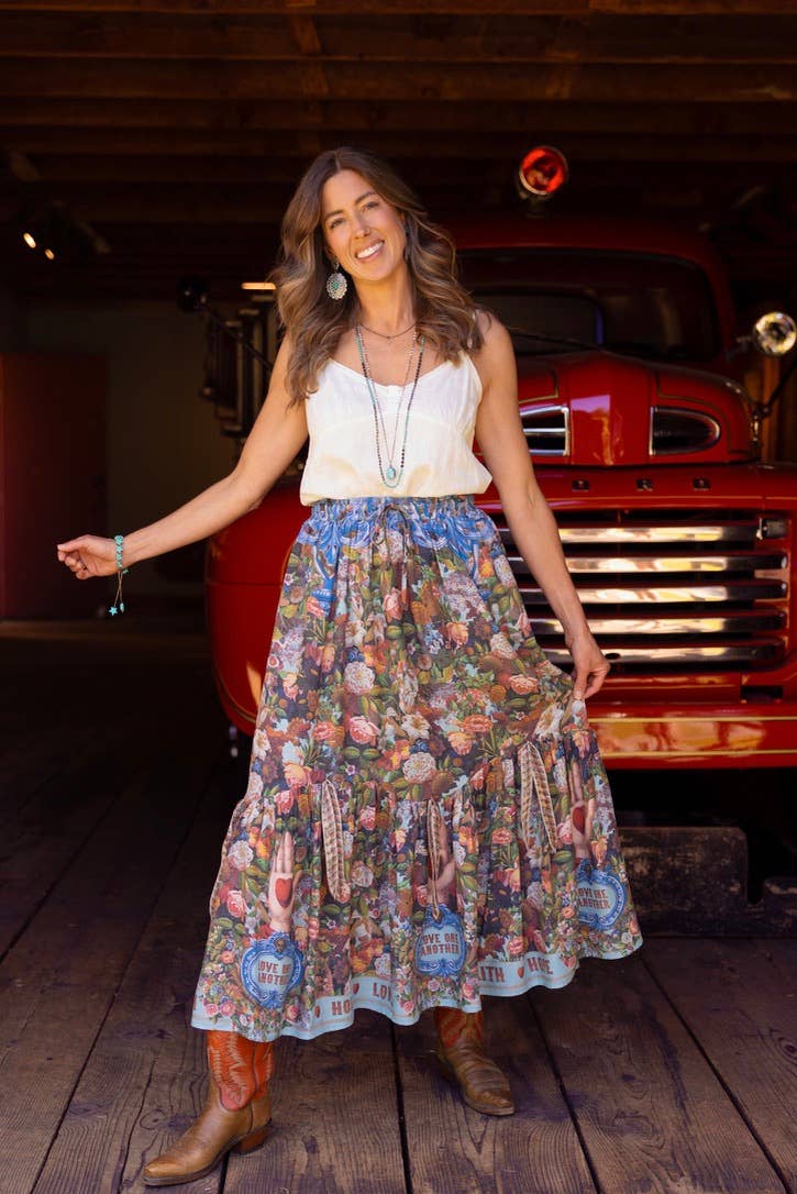 Love Language Atelier Skirt w/ Floral Print