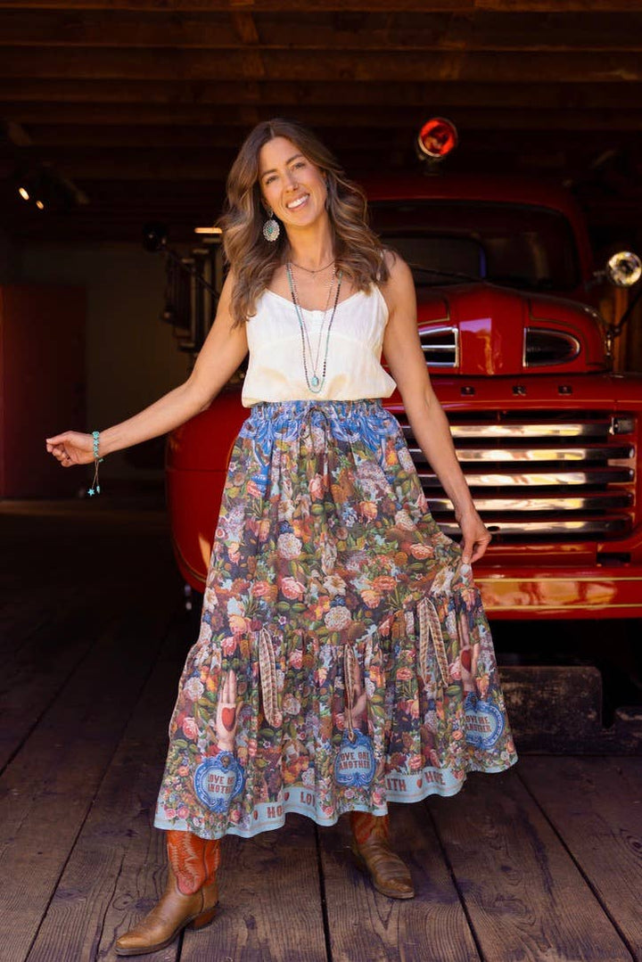 Love Language Atelier Skirt w/ Floral Print