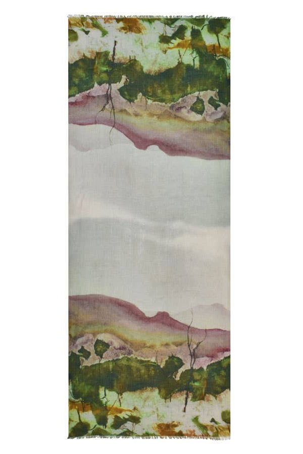 January Abstract Landscape Scarf