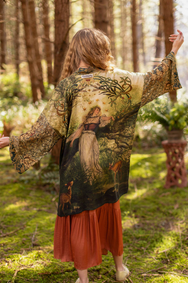 The Dawning Matineé (mid-length) duster w/ Ophelia & Fawns