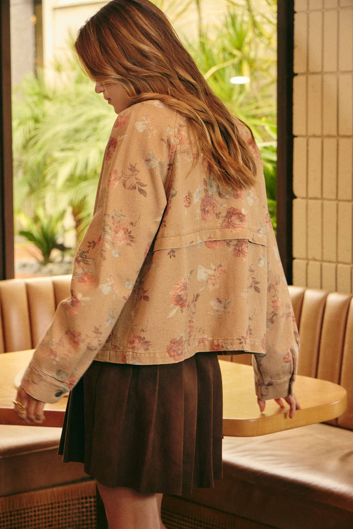 Wild Rose Afternoon Vintage Garment Washed Twill Jacket
