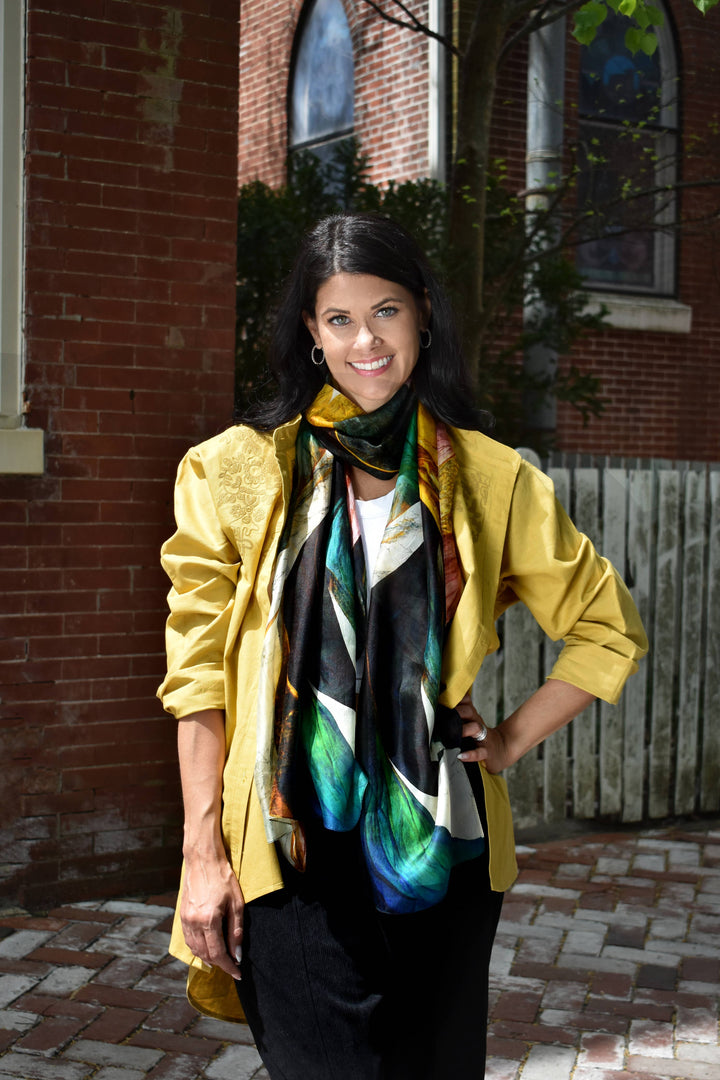 Legacy Abstract Silk Scarf