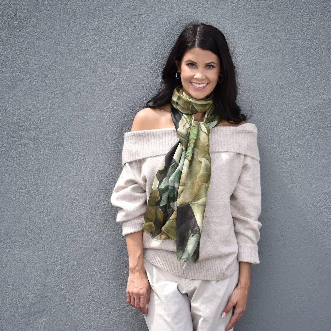 Moira Floral Cashmere Scarf