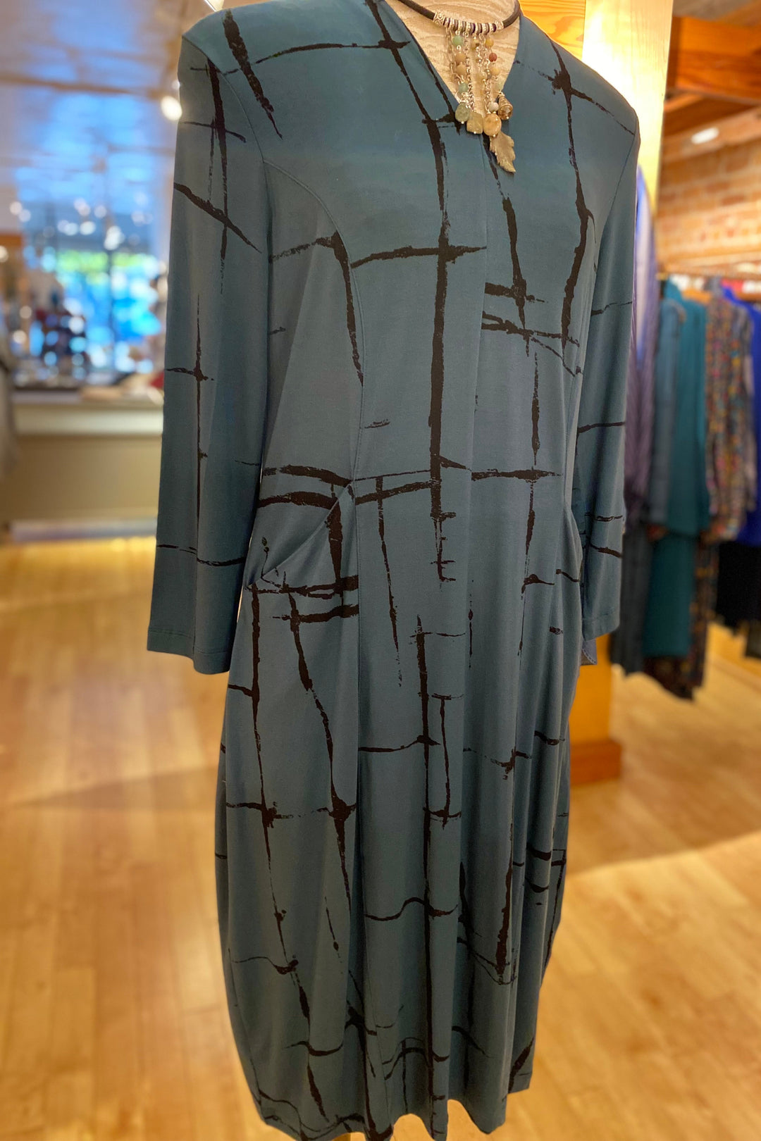 Arthouse Grid Cocoon Dress