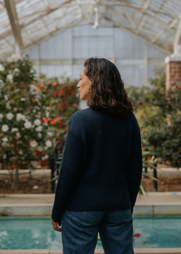 Avalin Ultimate Cotton Sweater – Ribbed Four‑Button Cardigan