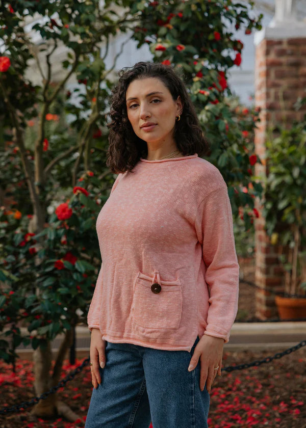 Avalin Ultimate Cotton Sweater – Crop Pocket Roll Neck