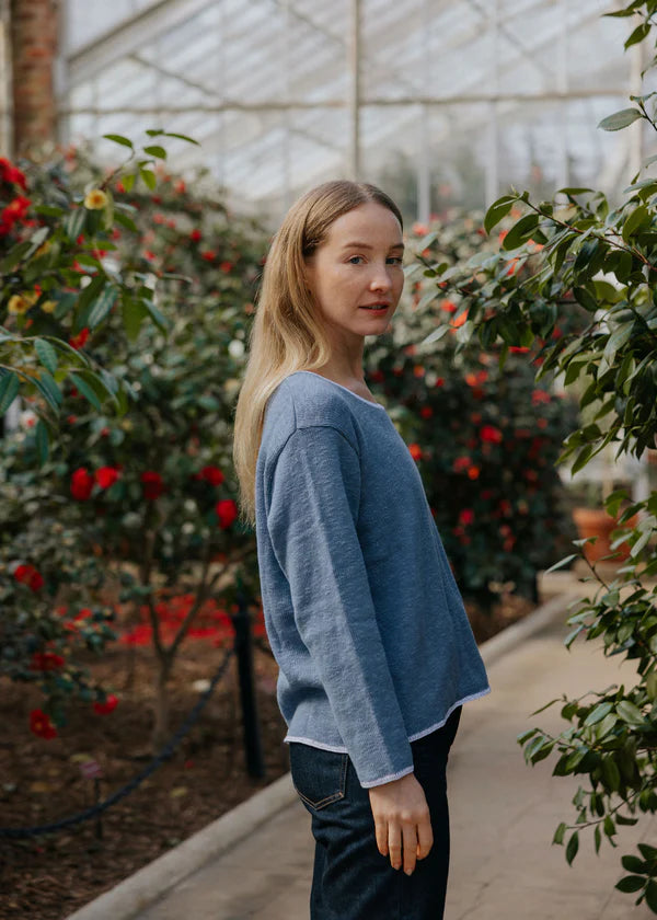 Avalin Ultimate Cotton Sweater – Crew Neck with Contrast Piping