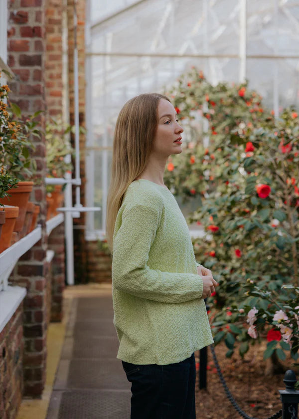 Avalin Ultimate Cotton Sweater – Seed Stitch V‑Neck