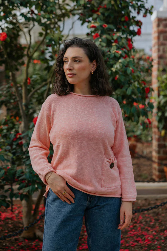 Avalin Ultimate Cotton Sweater – Crop Pocket Roll Neck