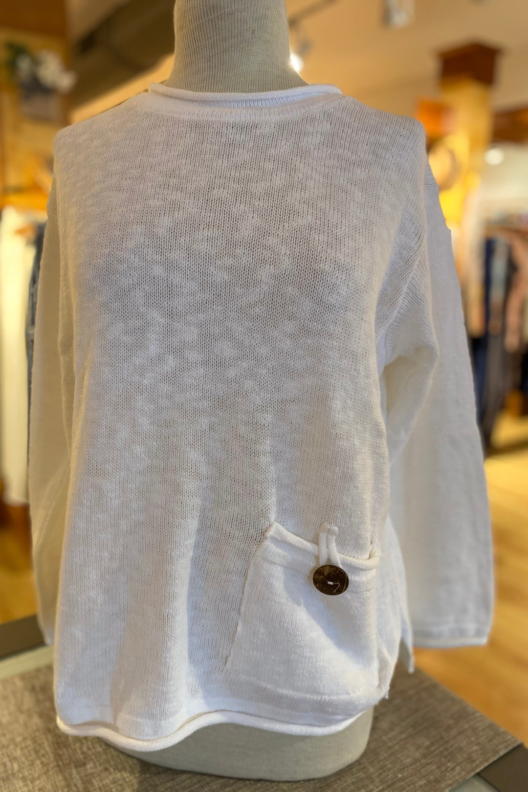 The Ultimate Cotton Sweater - Crop Pocket Roll Neck