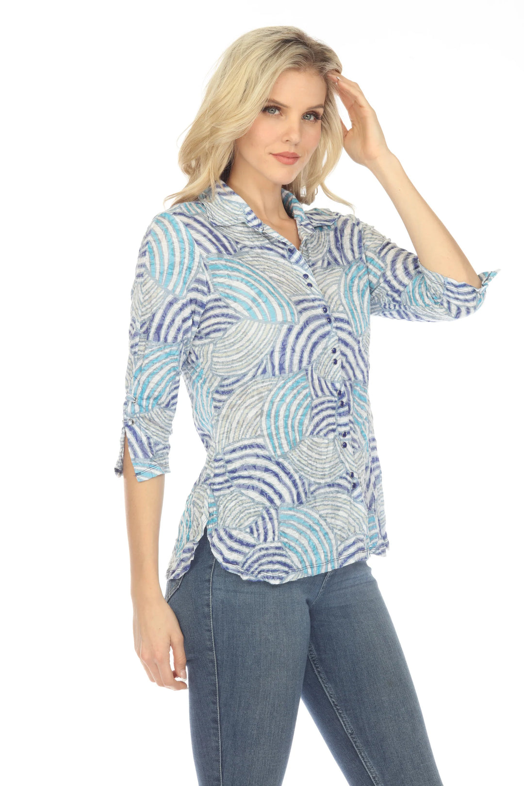 Sabrina Shirt - Blue Whirl