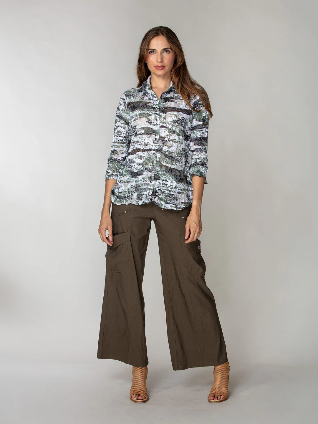 Olive You Snap Up Blouse