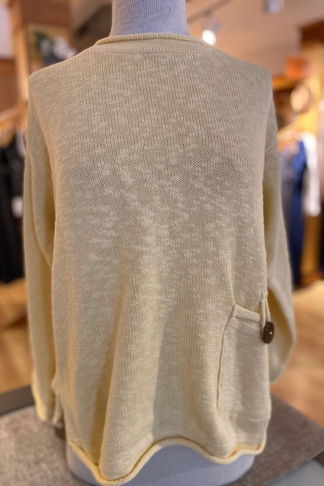 The Ultimate Cotton Sweater - Crop Pocket Roll Neck