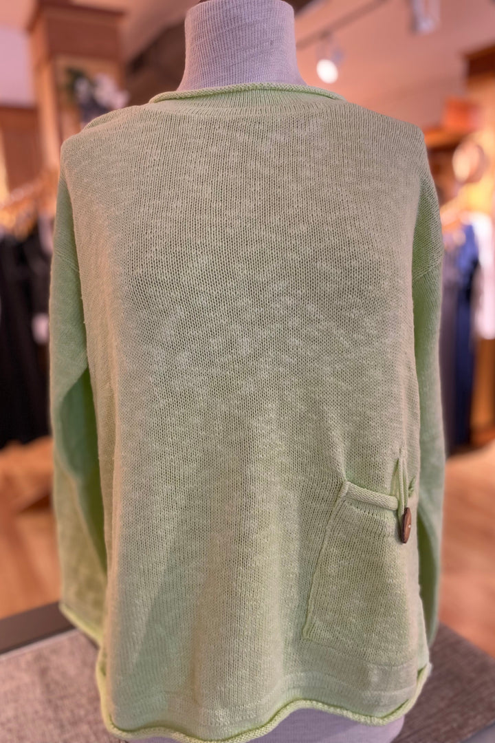 The Ultimate Cotton Sweater - Crop Pocket Roll Neck