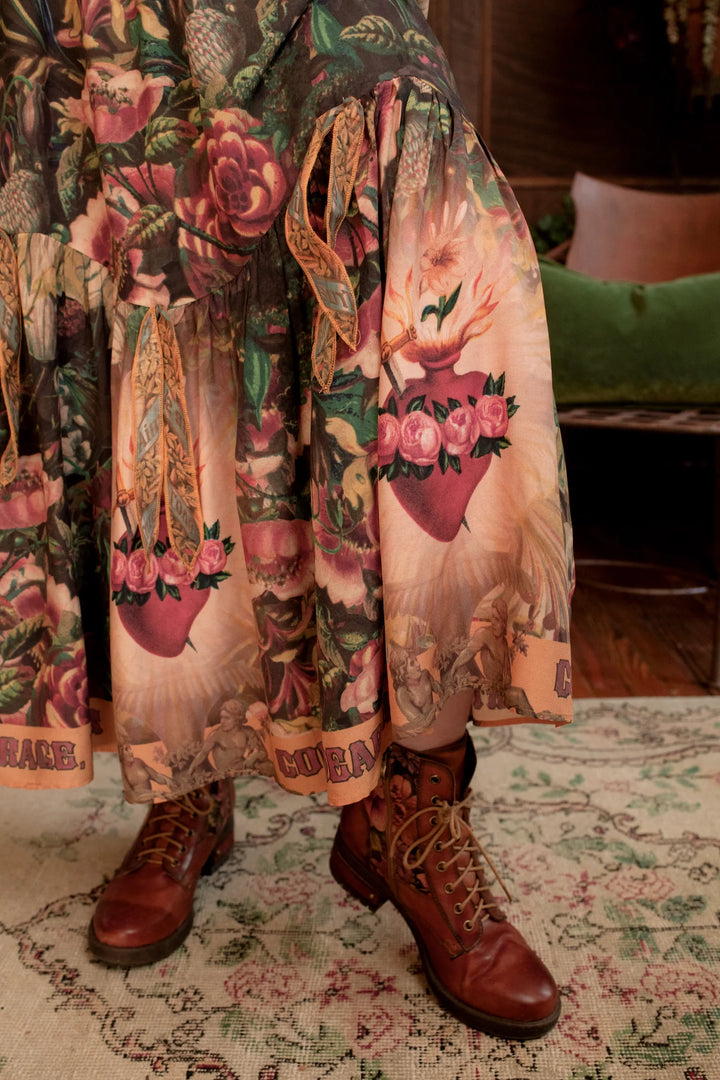 Courage Dear Heart Atelier Skirt w/ Floral Print