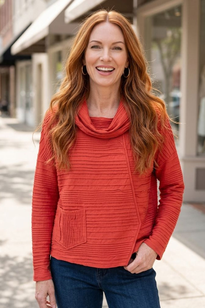 Ripple Effect Cowl Pullover