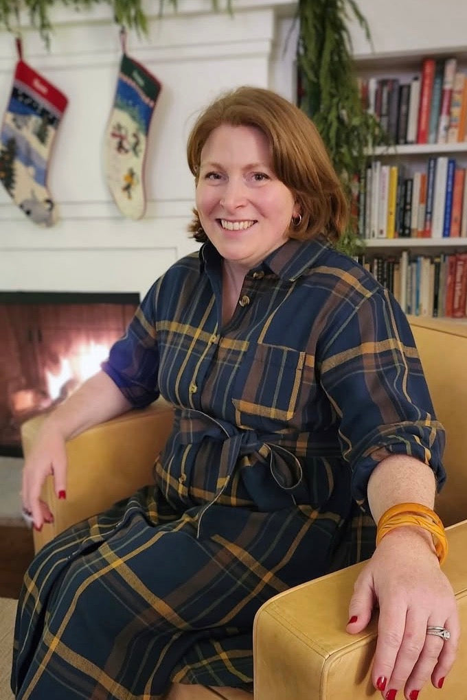 Sutton Shirtdress Navy Yellow Plaid