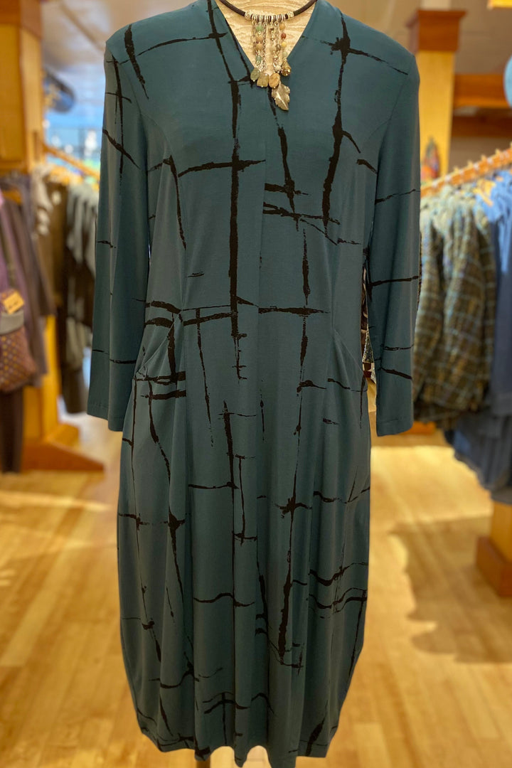 Arthouse Grid Cocoon Dress