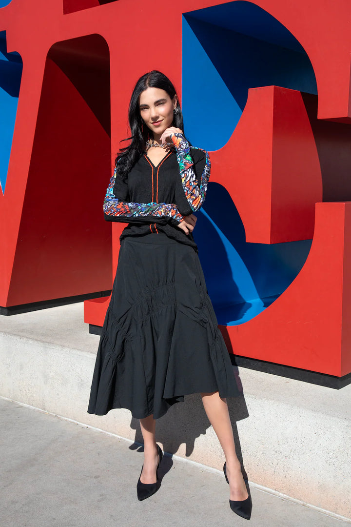 Asymmetrical Flounce Skirt