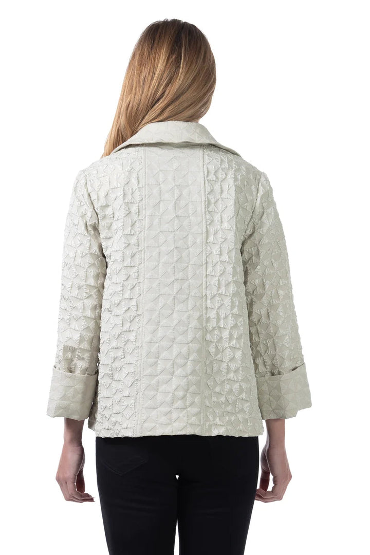 Flip Collar Jacket w/Reverse Side Panel Details