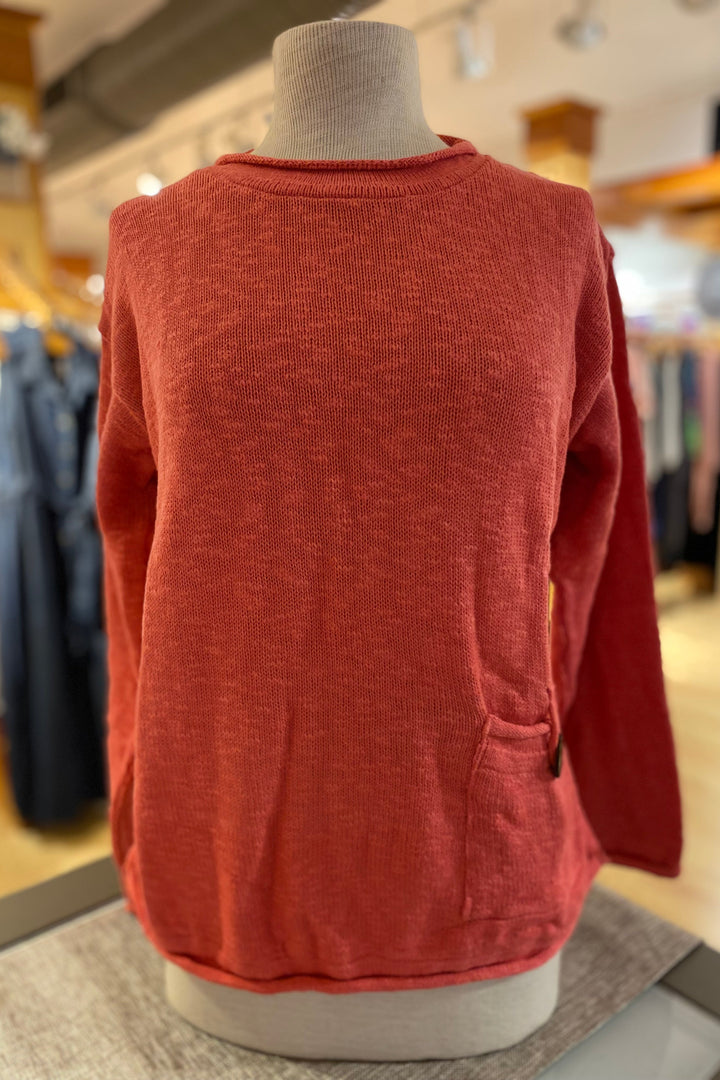 The Ultimate Cotton Sweater - Crop Pocket Roll Neck