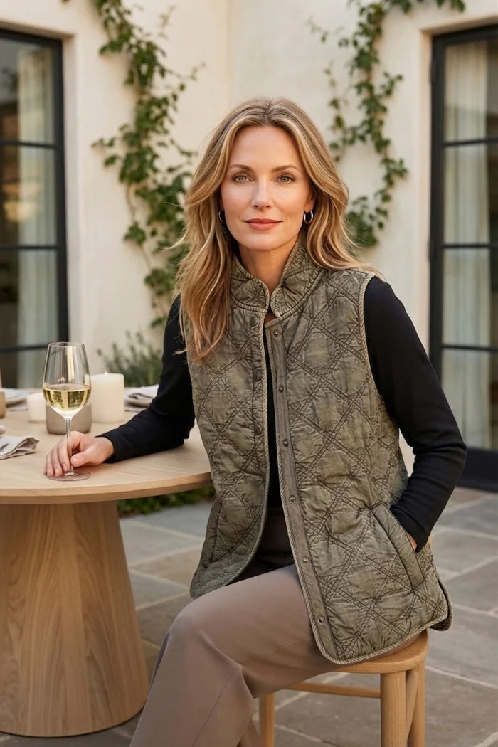 Quilted Cotton Windjammer Vest
