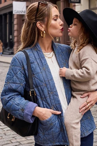 Diamond Quilt Kimono Jacket