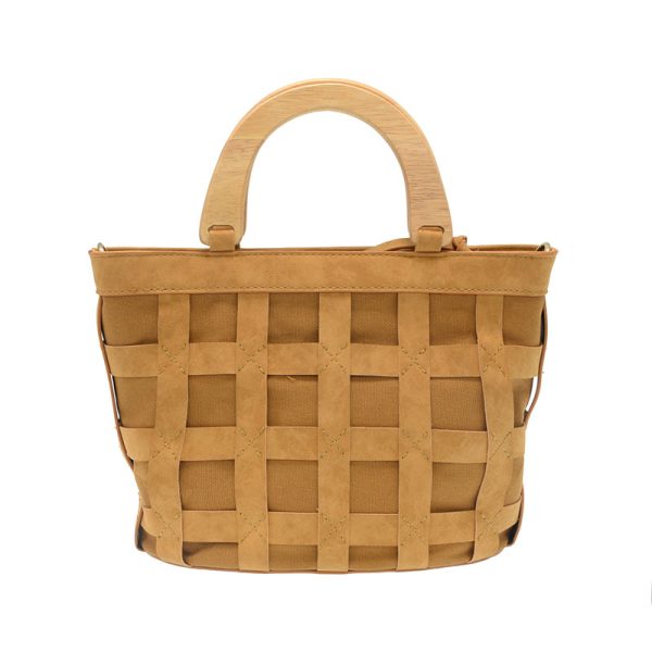 Cora Cage Wood Handle Bag