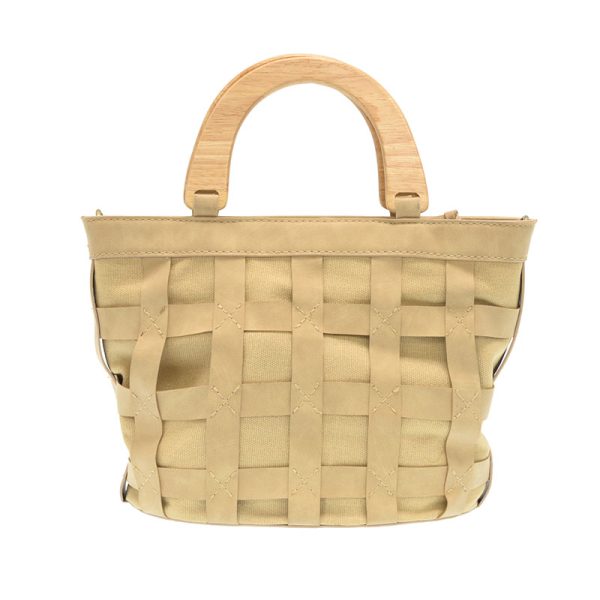 Cora Cage Wood Handle Bag