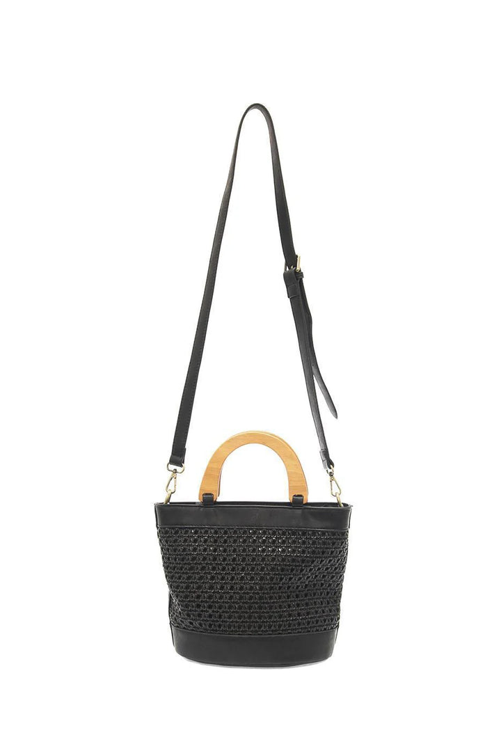 Havana Faux Cane Wood Handle Bag