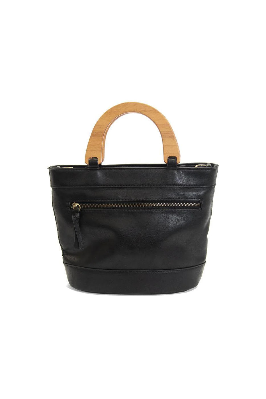 Havana Faux Cane Wood Handle Bag