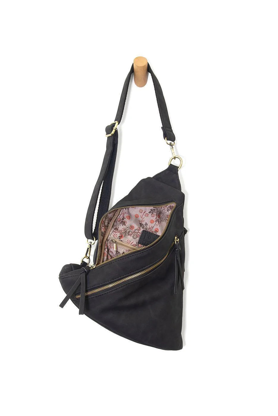 Brushed Peyton Double Zip Convertible Sling/Backpack