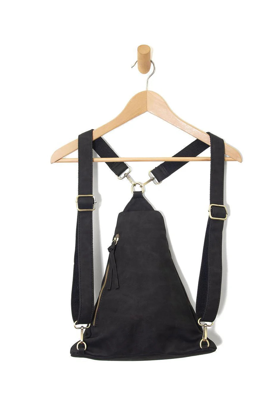 Brushed Peyton Double Zip Convertible Sling/Backpack
