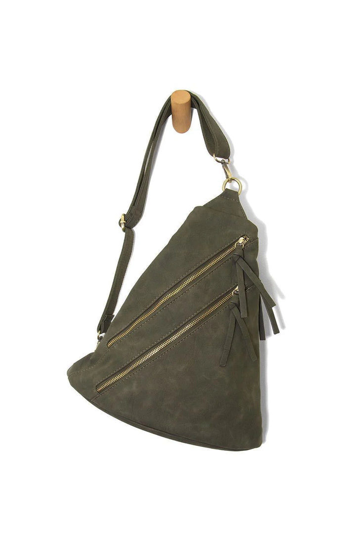 Brushed Peyton Double Zip Convertible Sling/Backpack